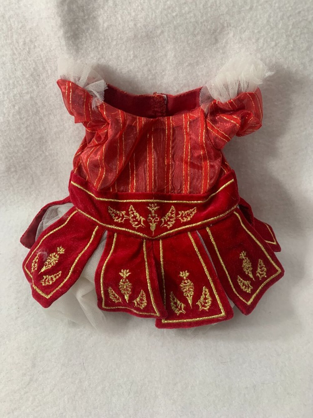 American Girl Ruby Red Ballet Outfit Tutu Dress Gold Trim Holiday Dance